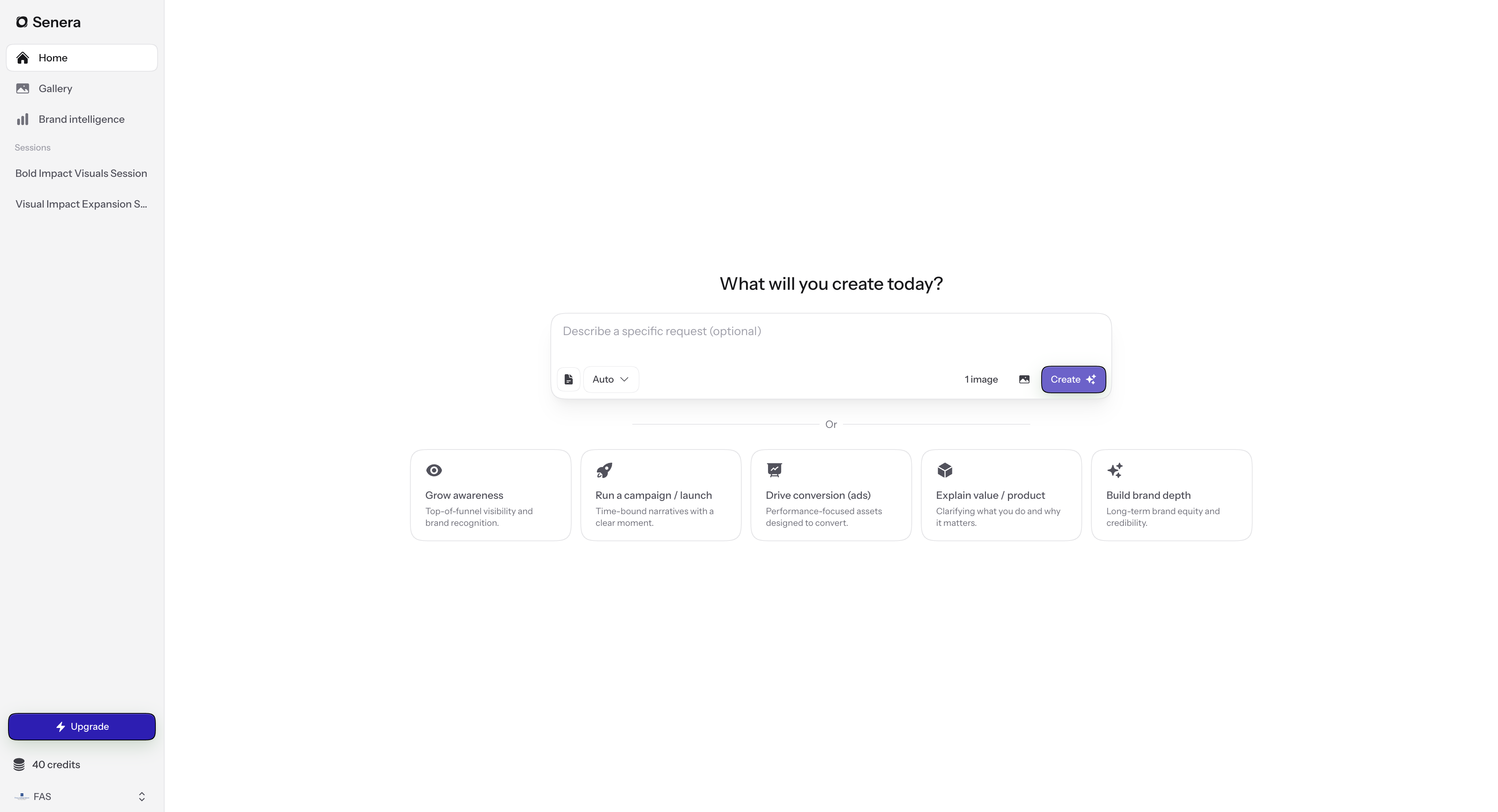 Senera product interface